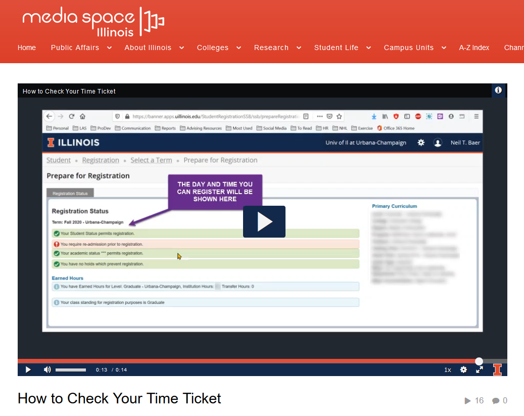 How to Look Up Your Time Ticket School of Chemical Sciences Illinois